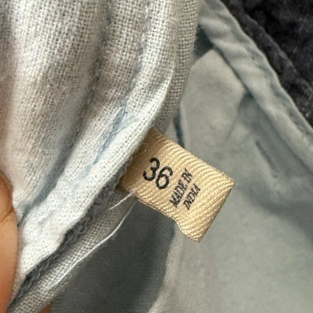 Faherty Tradewinds Linen Shorts Mens 36 Light Blue 10